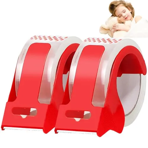 MISHCHI 2-Pack Clear Packing Tape with Dispenser